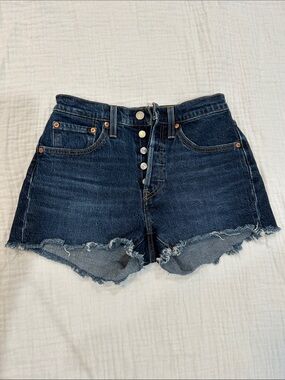 Levi’s denim 501 shorts - size 26, dark wash